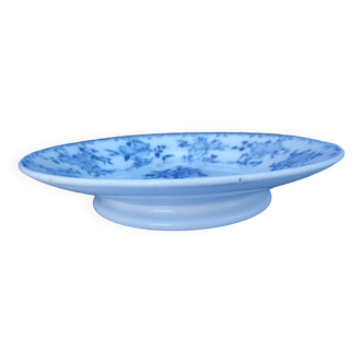 Old Sarreguemines earthenware compote dish, Bertha pattern
