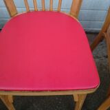 Lot of 4 red Baumann bistro chairs