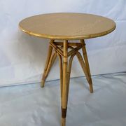Rattan and formica table