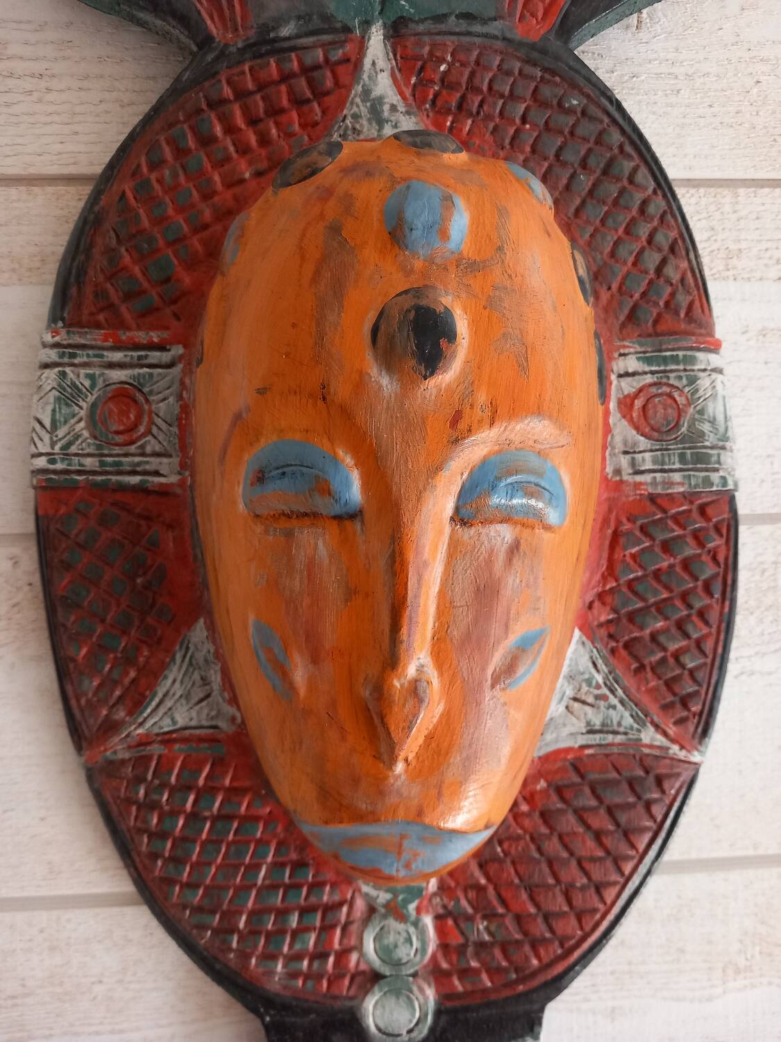 Colorful wooden tribal mask