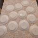 Set of 12 ironstone plates model "Andrée", Creil and Montereau, 23cm