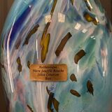 Vase en authentique verre soufflé silice création Biot XXe