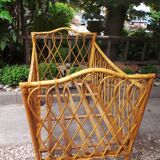 Rattan crib of the 50s