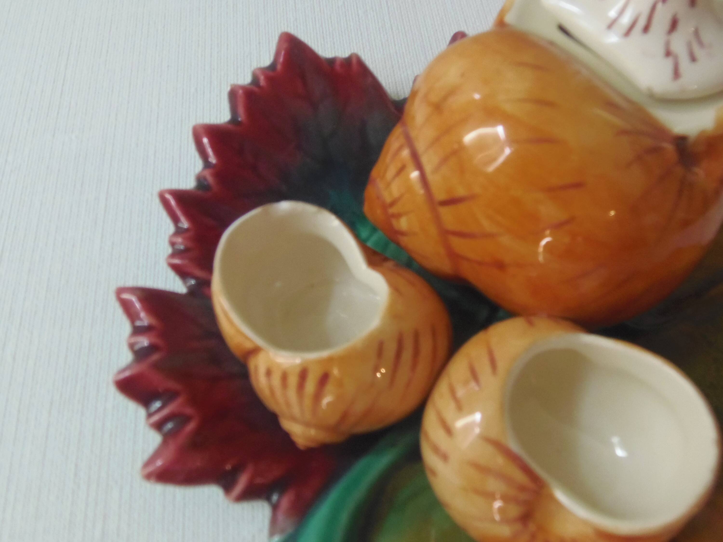 Set Sel / Poivre / Moutarde Barbotine Escargots Vintage