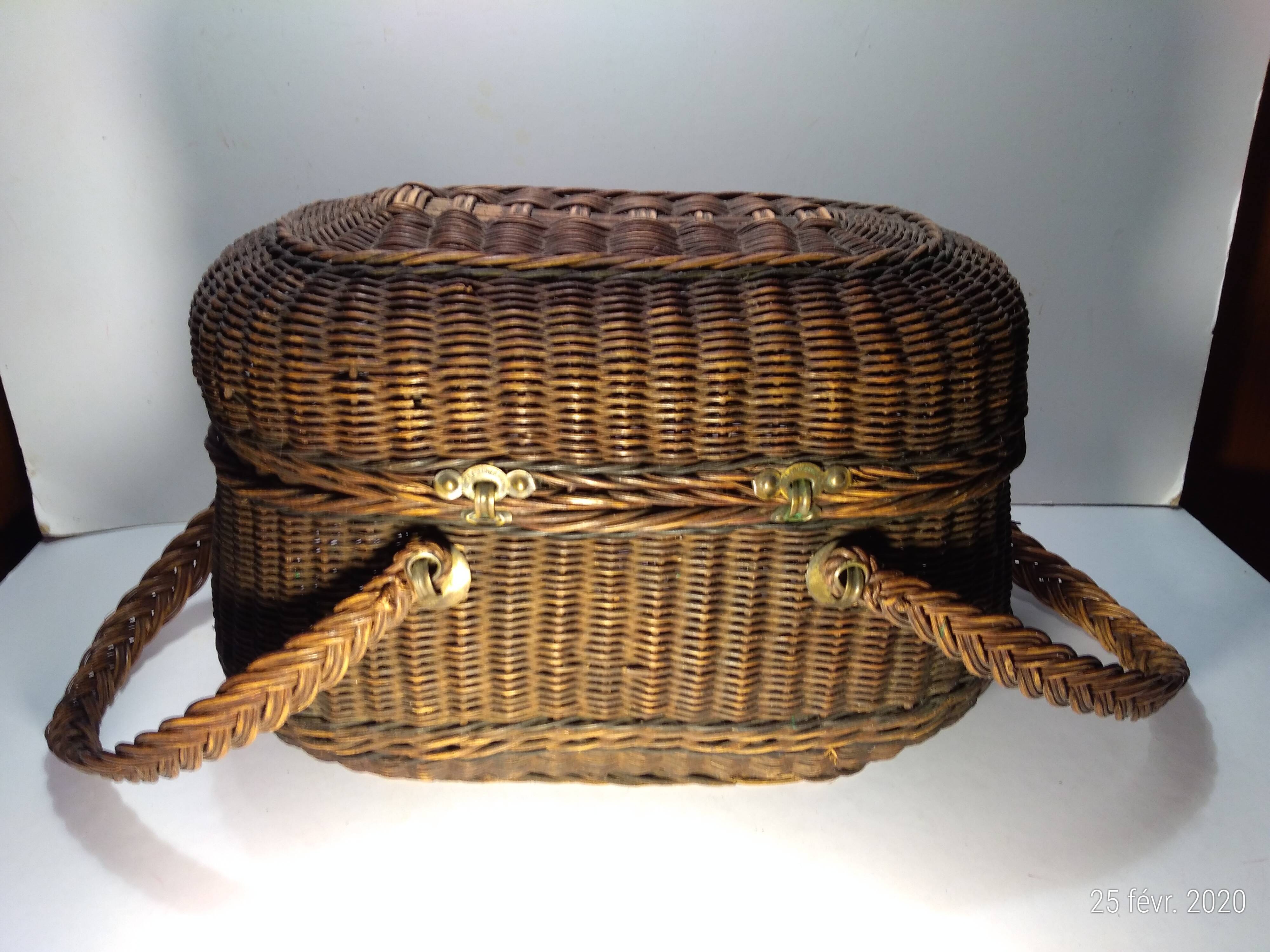 Panier de marché  ancien, osier