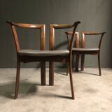 Rare PAIR OF DANISH ARMCHAIRS FOR SCHOU ANDERSEN