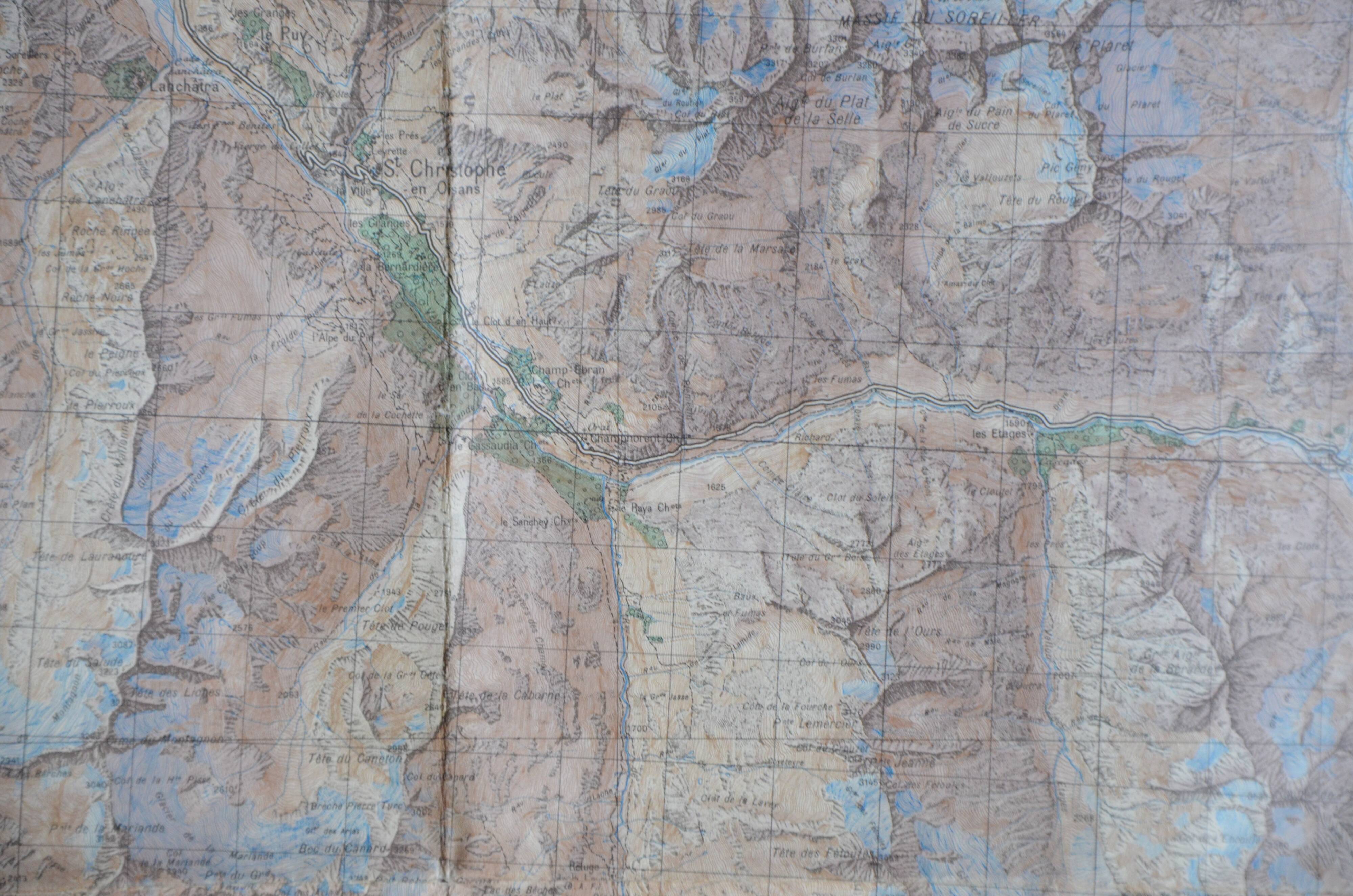 Saint Christophe vintage IGN map