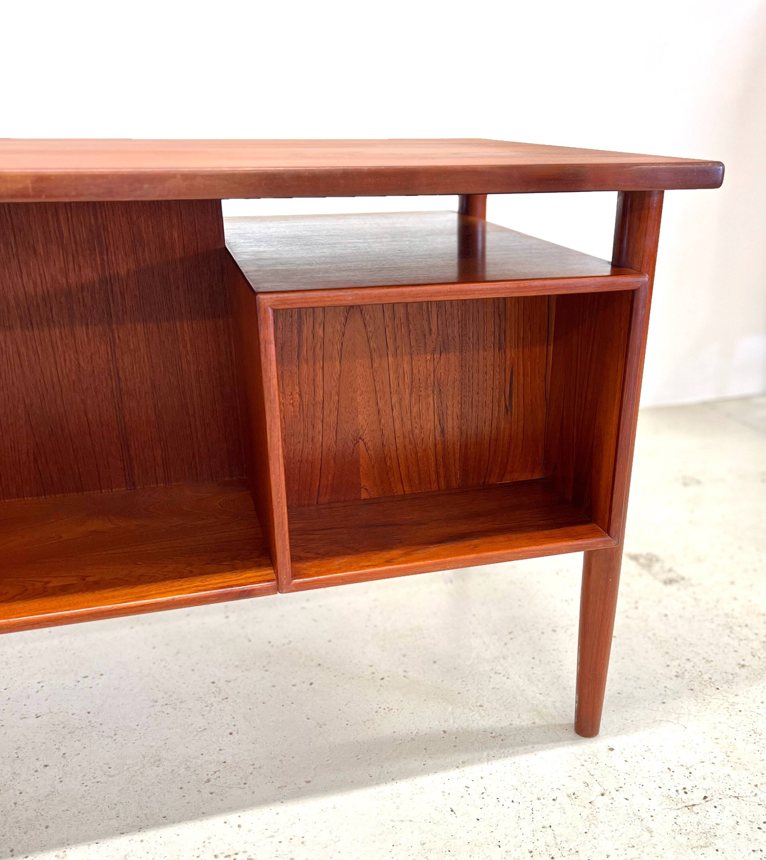 Danish Teak 'Floating-Top' Desk, 1960s.