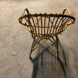 Wicker and rattan shell chair from the 1960s/70s, in very good condition.