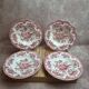 Set of 4 Enoch Wedgwood deep plates – Asiatic Pheasants – Vintage English earthenware