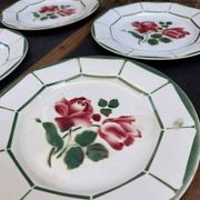 4 Digoin Sarreguemines plates