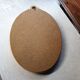 Golden oval mirror 34x50cm