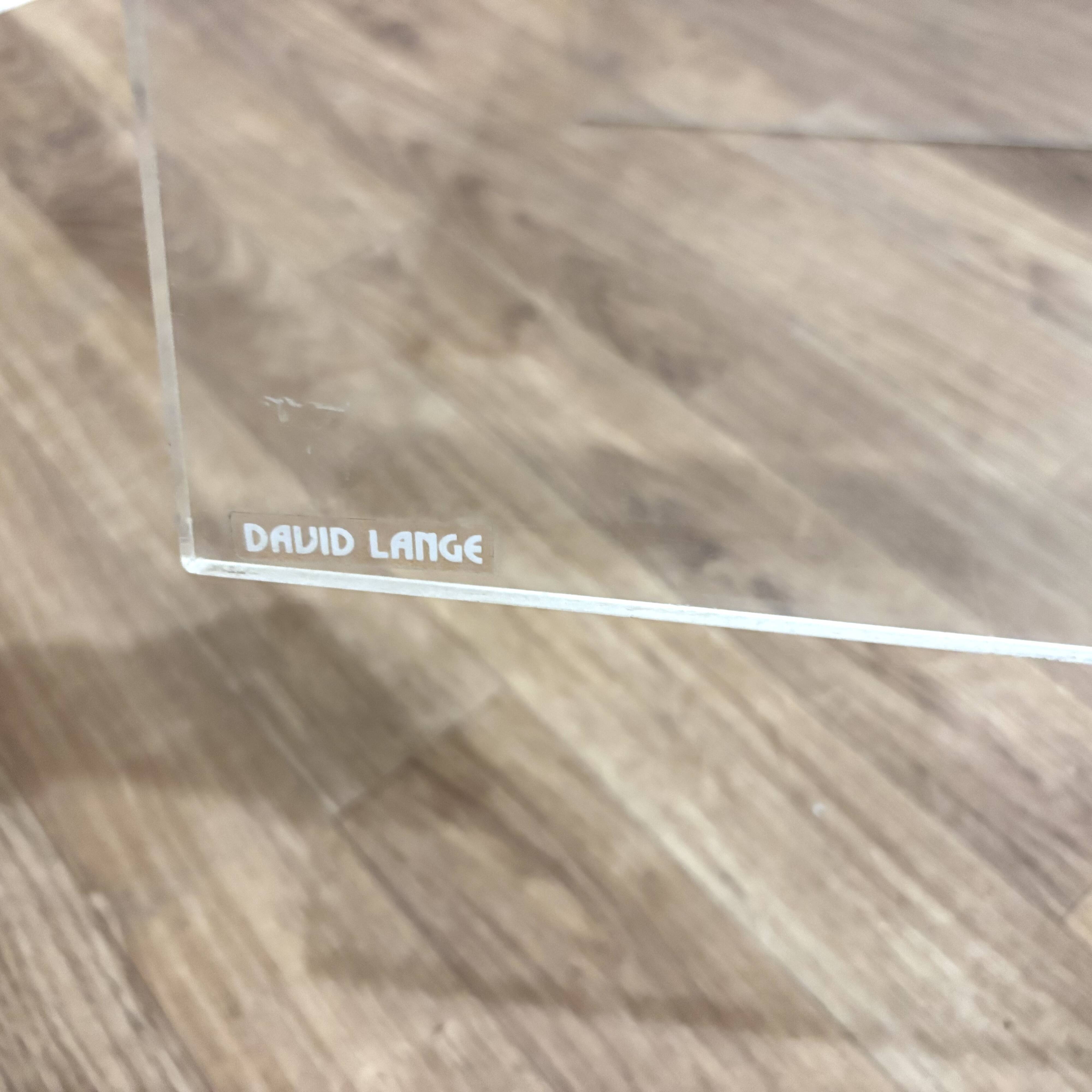 1970s plexiglass side table by David Lange