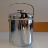 chrome metal ice bucket or elephant ice cubes made in Japan vintage 1970