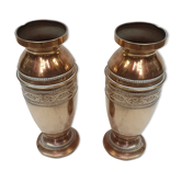 Paire de vases,en cuivre, début XXéme