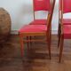 4 chaises années 50 en bois et skaï