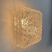 Mid-century crystal wall light / ceiling light by Limburg Glashütte, 1970s Germany