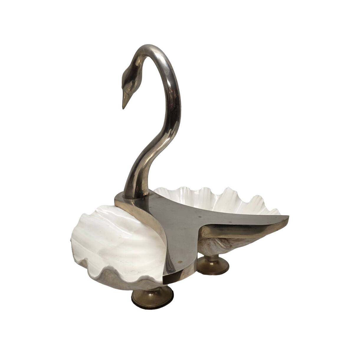 Vintage Maison Binazzi Swan With Shells, 1970s