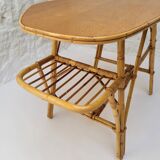 Rattan desk and chair