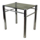 Vintage 70's chrome and smoked glass side table