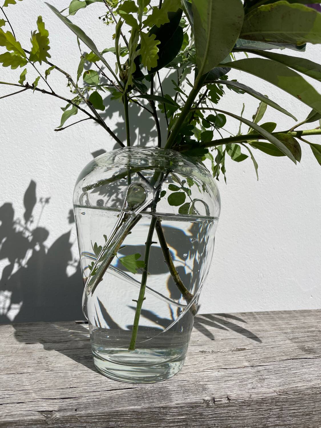 Murano transparent glass vase