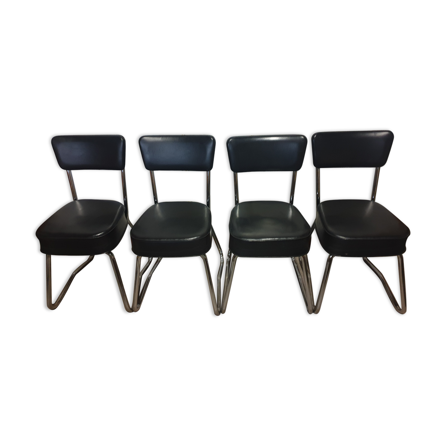 Series of 4 chairs Ronéo industrial furniture 1950