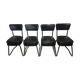 Series of 4 chairs Ronéo industrial furniture 1950