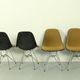 Set of 4 Yellow Herman Miller Original Vintage Eames Upholstered DSR Dining Side Chair, 1960s