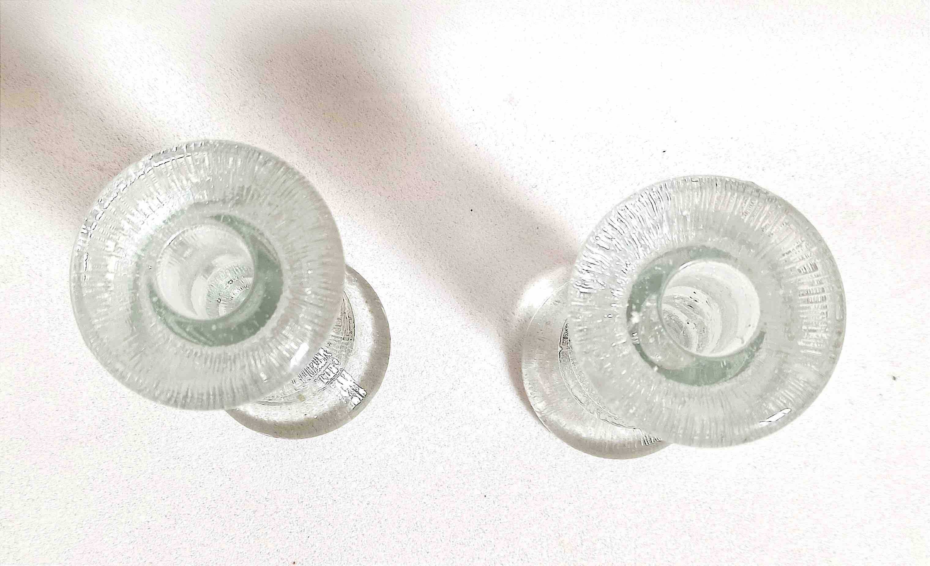 Pair of candlesticks Timo Sarpaneva for Littala 60s Height 14.5 cm