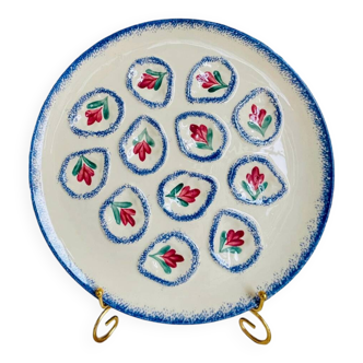 12-seater oyster dish – Pornic Earthenware Factory, Brittany