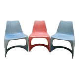 3 vintage chairs designer Steen OstergaardManufacturer Cado 60s