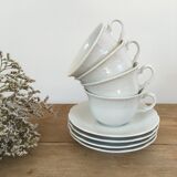 White porcelain tea cups