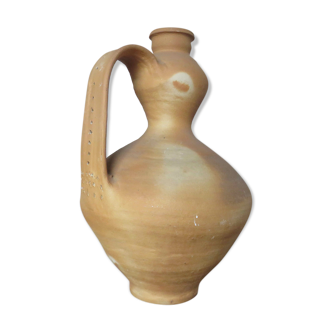 Vase en terre cuite avec anse années 60
