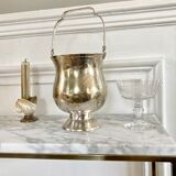 Silver metal ice bucket