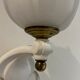 pair of ceramic and frosted glass wall lights 1950