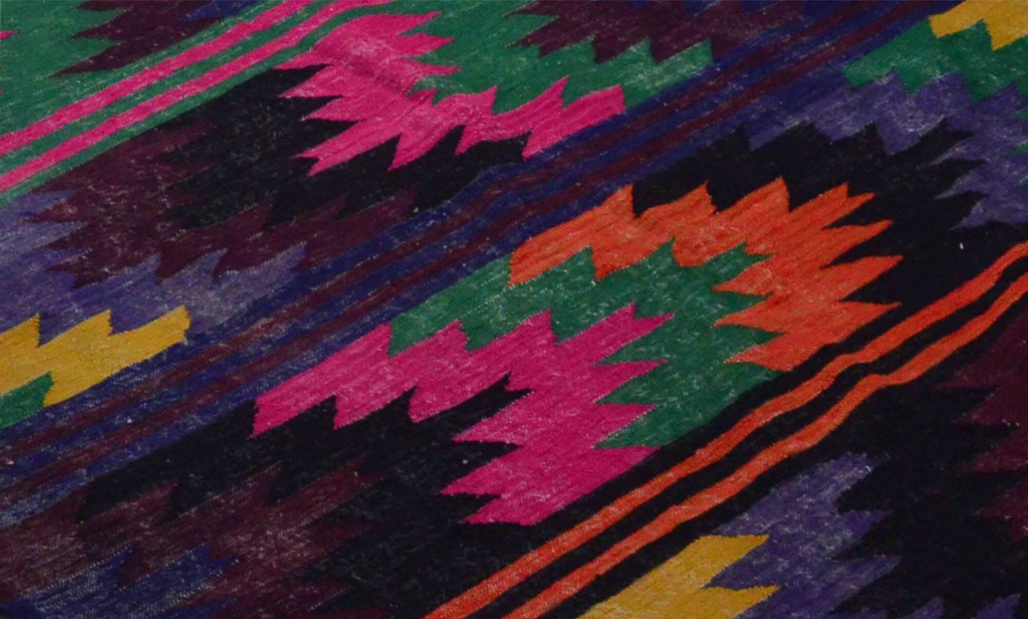 Turkish Kilim Yuruk Vintage 177x338 cm Geometric Multicoloured