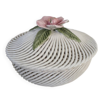 Braided porcelain candy box