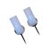 Pair of vintage wall sconces in plexiglass plastic and brass.