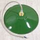 Green enamelled sheet metal hanging lamp