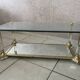 Hollywood Regency Glass Coffee Table