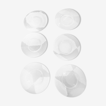 6 assiettes transparentes baccarat