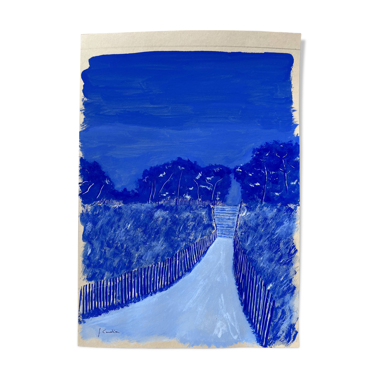 Gouache Sainte-Marine ultramarine blue