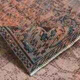 Tapis turc vintage classique en laine terracotta