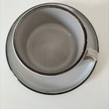 Two-tone stoneware breakfast mug