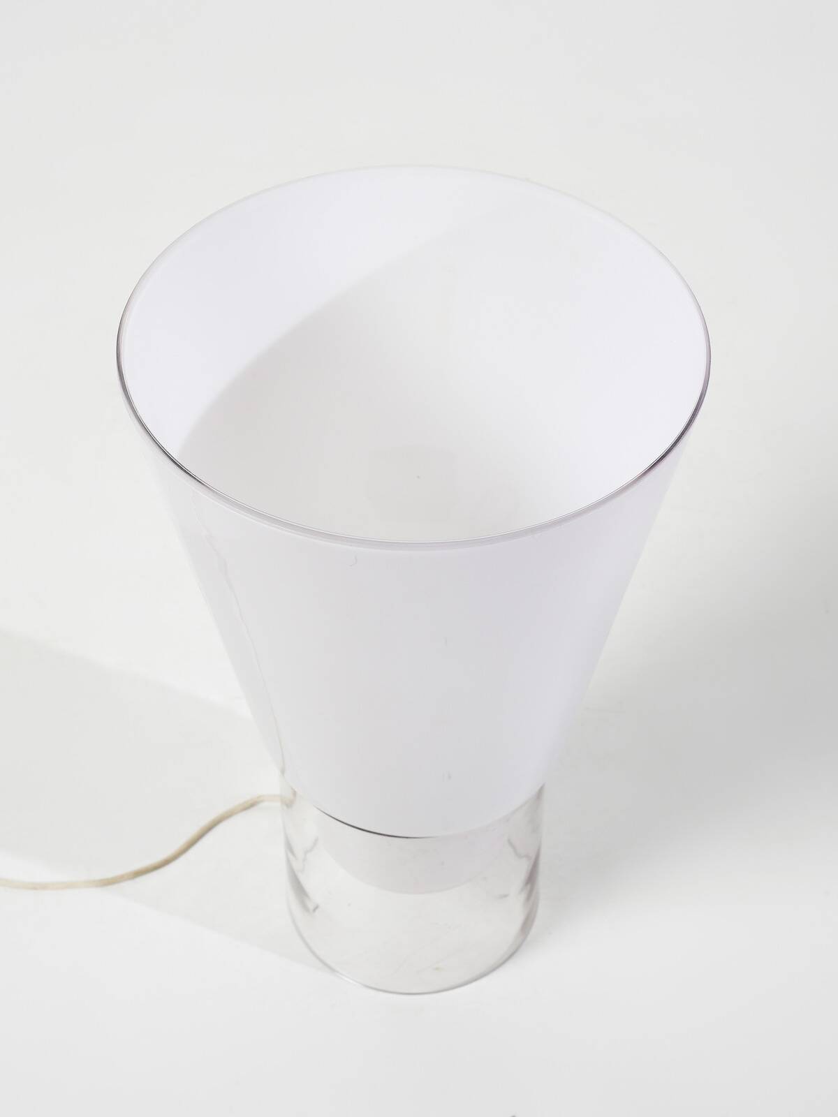 Monumental floor / table Glass Table Lamp, Selenova Italy, 1970s