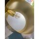 Contemporary Italian Oval Metal Gold Candlestick
