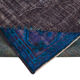 Hand-knotted carved turkish 1970s 210 cm x 325 cm blue carpet