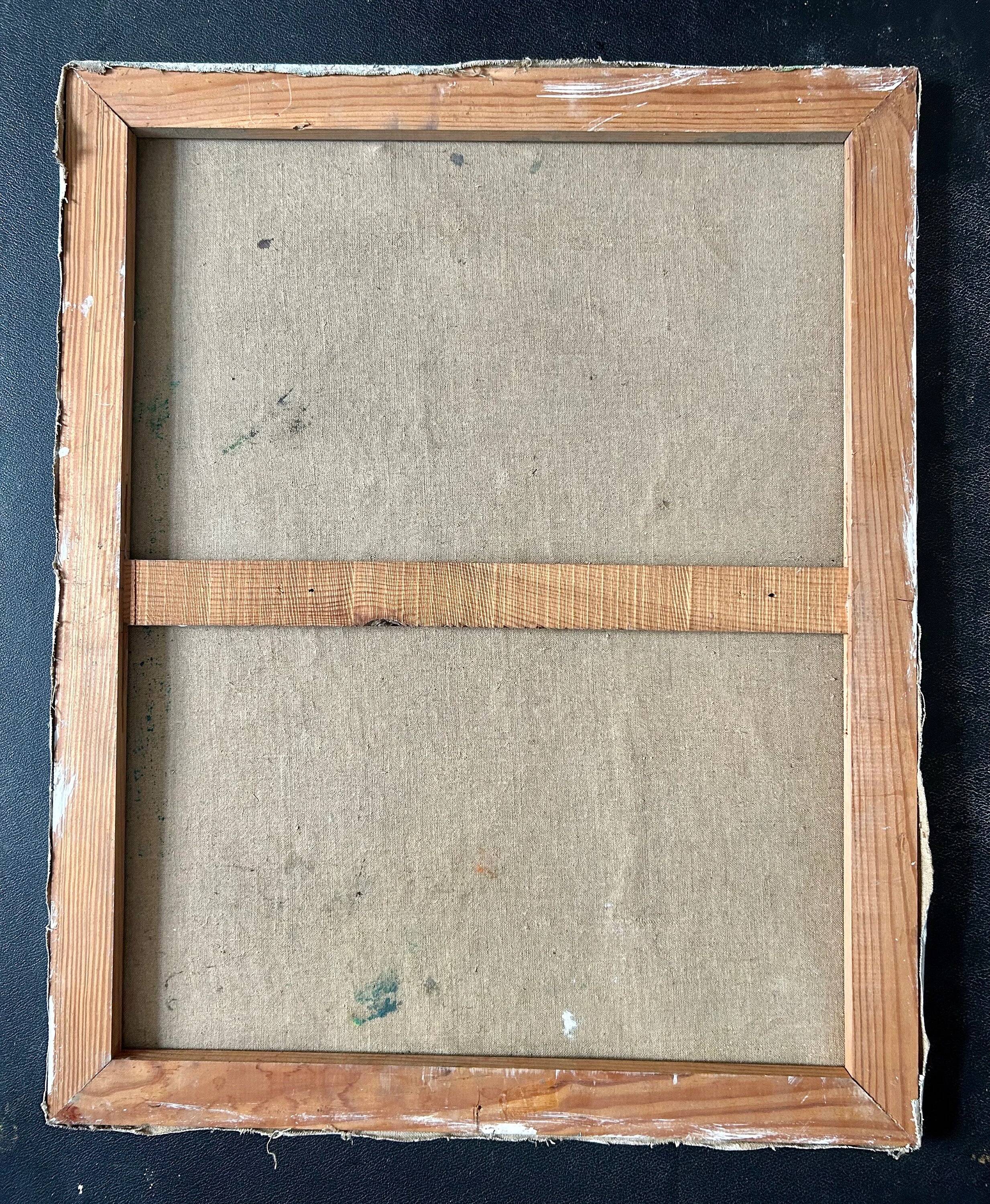 Vintage Oil Painting Man Reading