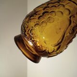 Moulded glass carafe with fruit motifs
