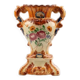 Sublime Capodimonte vase with white and yellow floral patterns.